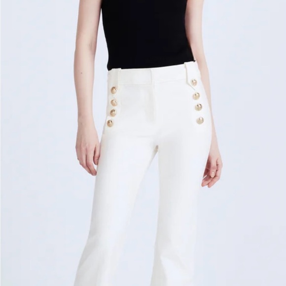 Robertson Flare Trousers with gold-tone sailor button. Original price $412 - Picture 2 of 9